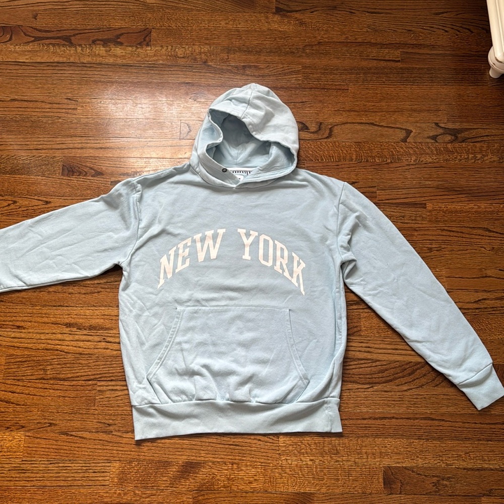 D&F Light blue hoodie, New York